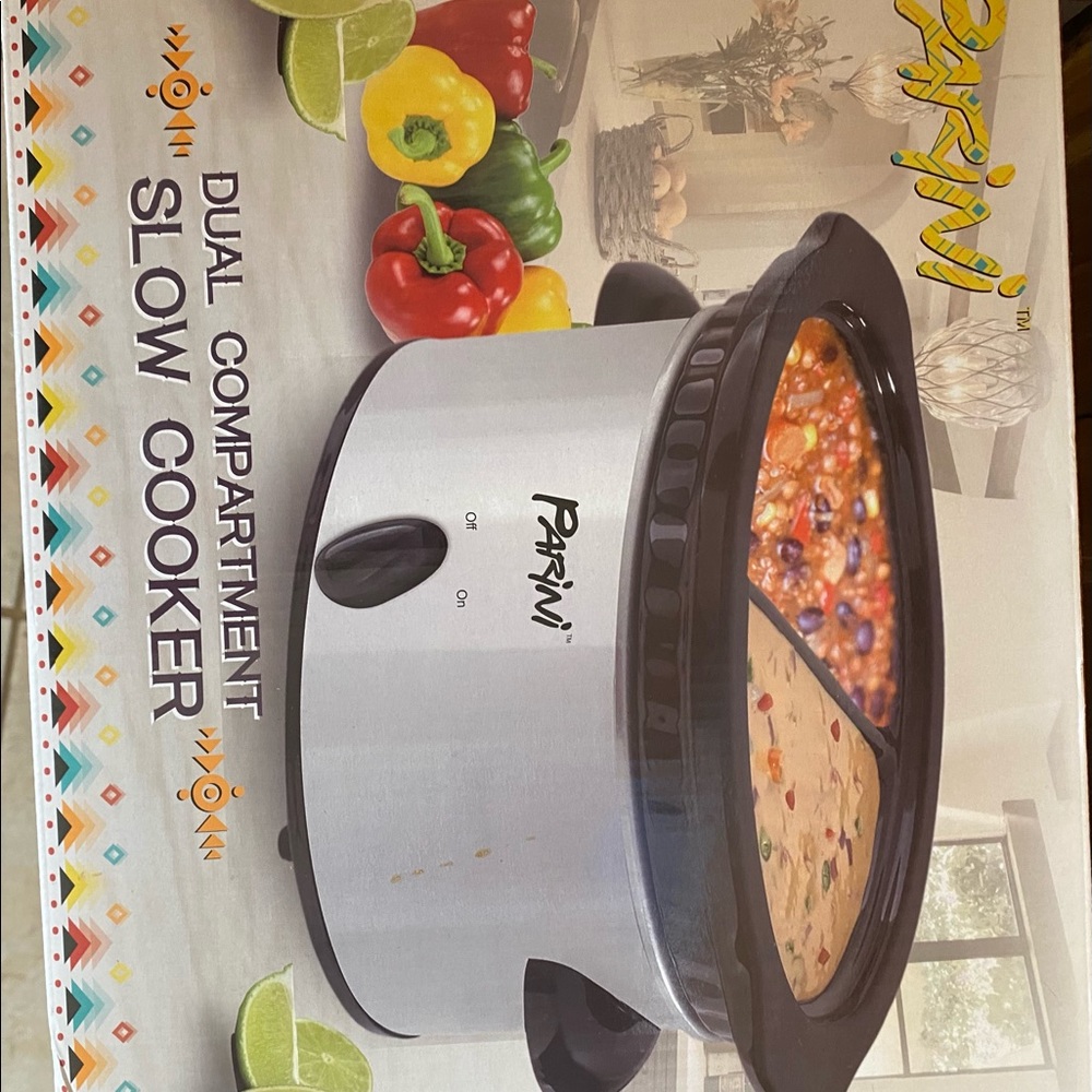 PARiNi Dual Compartment Slow Cooker 16oz